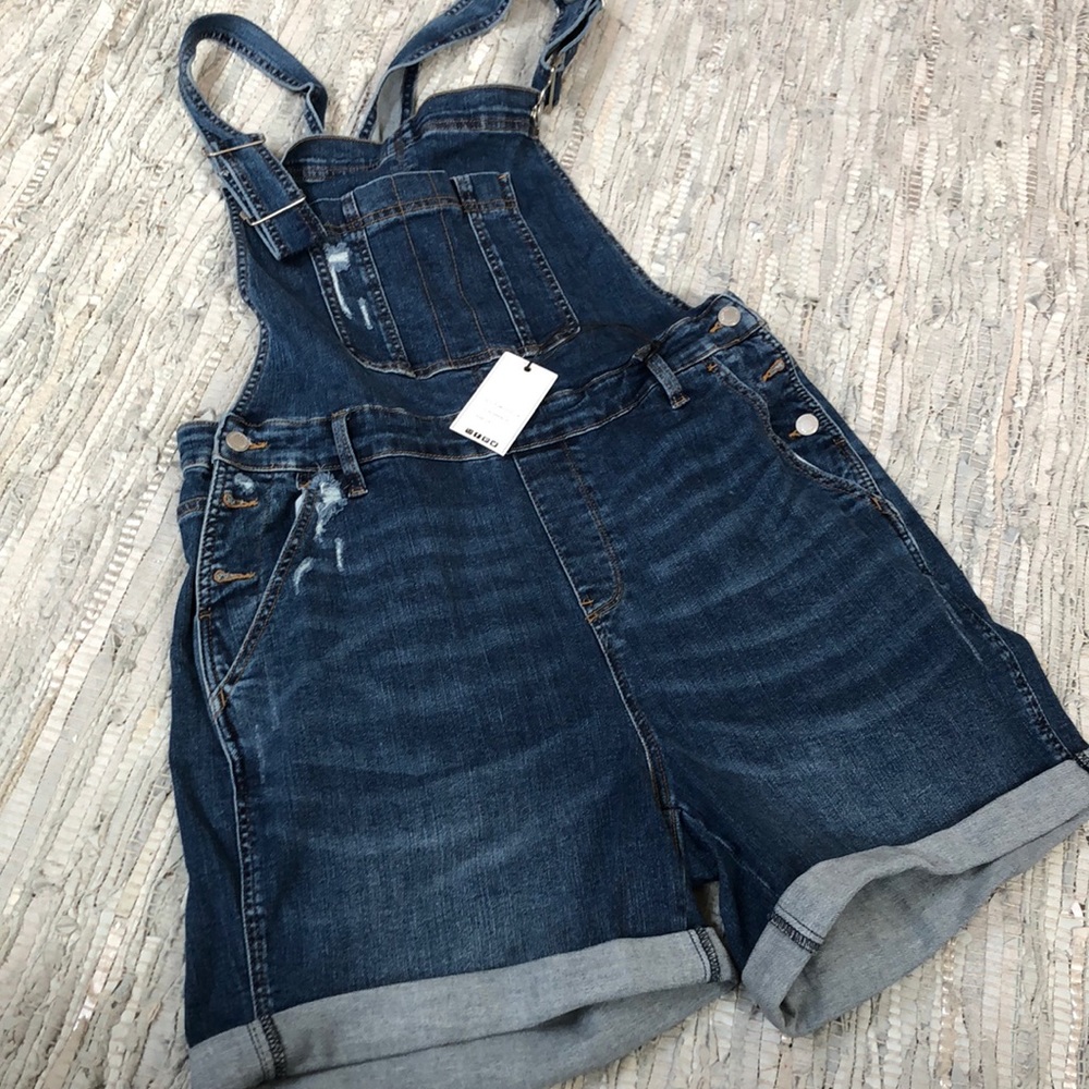 Judy blue denim overall shorts